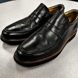 Samuel Hubbard Black Leather Slip-On Loafers